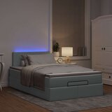  Otomanski krevet s madracem svijetlosivi 120x200 cm tkanine | shoptok.hr