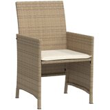  3-dijelni bistro set s jastucima bež od poliratana | shoptok.hr