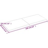 vidaXL Stolna ploča tamnosiva 160x60x4 cm obrađena masivna hrastovina | shoptok.hr