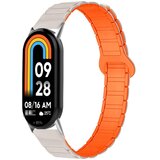 INF Silikonski magnetni pašček za Xiaomi Mi Band 8/9/10 NFC, 14mm Orange, (5000264449) | Shoptok.si