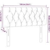  LED uzglavlje plavo 100 x 7 x 78/88 cm od tkanine | shoptok.hr