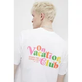 On Vacation Bombažna kratka majica Enjoy bela barva, OVC T150