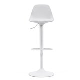 Kave Home Mat bijela barska stolica podesive visine od umjetne kože (visine sjedala 60 cm) Orlando-T – | shoptok.hr