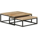  Komplet klubskih mizic 2 kosa trden mangov les, (20712723) | Shoptok.si