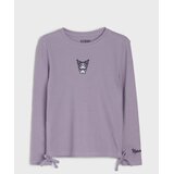 Sinsay Pamučna majica s ukrasnim vezicama i vezom | shoptok.hr