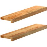  Prozorske klupice 2 kom svijetlosmeđe 70x15x2 cm masivne hrast | shoptok.hr