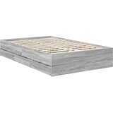  Krevetna konstrukcija Siva Sonoma 120 x 190 cm Inženjersko Drvo | shoptok.hr