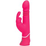 Happy Rabbit Thrusting - vibrator za zabadanje s klitorisnom polugom na baterije (ružičasti) | shoptok.hr
