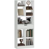 HOMCOM knjižna omara MDF, iverna plošča 60D x 26Š x 158V cm bela, (5000241813) Cene