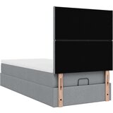  Otomanski okvir kreveta s madraca svijetlosivi 90x200cm tkanine | shoptok.hr