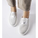 Gemre Silver perforated leather sneakers Ethels | Shoptok.si