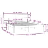  Okvir za krevet masivna borovina bijeli 135x190 cm bračni | shoptok.hr