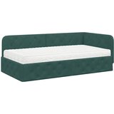  Kutni okvir kreveta Tamnozelena 90 x 190 cm Baršun | shoptok.hr