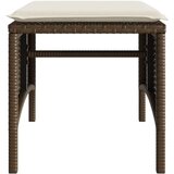  Vrtni dvosjed sa stolićem i tabureima smeđi od poliratana | shoptok.hr