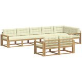 vidaXL Zunanja garnitura za sedenje 6 pcs Bela in krem Poliester, (5000281089) | Shoptok.si