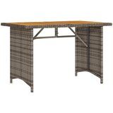  Vrtni stol s drvenom pločom sivi 110 x 68 x 70 cm od poliratana | shoptok.hr