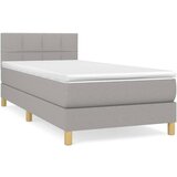 Maison Chic Box spring postelja - Vzmetna postelja z vzmetnico svetlo siva 80x200 cm blago SL12787, (21902848) Cene