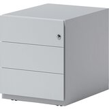 BISLEY Pomični predalnik Note™, 3 univerzalni predali, VxŠxG 495 x 420 x 565 mm, z oprijemalno letvijo, svetlo siv | Shoptok.si