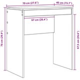  Stol Betonski sivi 70 x 40 x 76 cm | shoptok.hr