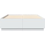 Okvir kreveta s LED svjetlima bijeli 150 x 200 cm drveni | shoptok.hr