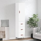 vidaXL Visoka omara bela 34,5x34x180 cm inženirski les Cene