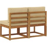 2 Komad Srednja sofa za van Čvrsto drvo akacije Prirodna | shoptok.hr