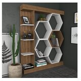Hanah home Sueno White Walnut Polica za knjige 140x29.6x177.4cm, Smeđa | Eponuda.ba