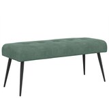  Klupa s gumbastim tkanjem Morska zelena 110 x 40 x 46 cm Baršun | shoptok.hr