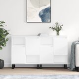  Komode sjajne bijele 2 kom od konstruiranog drva | shoptok.hr