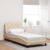  Okvir za krevet bez madraca krem 90x200cm od tkanine | shoptok.hr