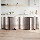 vidaXL Vrata za pse s vratašcima 4 panela sklopiva 320 cm drvo topole | shoptok.hr