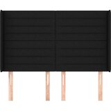 Uzglavlje s ušima crno 147x16x118/128 cm od tkanine | shoptok.hr