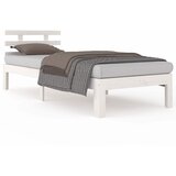  Okvir za krevet od masivnog drva bijeli 75 x 190 cm mali | shoptok.hr