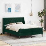  Okvir kreveta s madracem Tamnozelena 120 x 190 cm Baršun | shoptok.hr