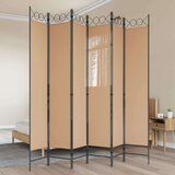  Razdjelnik prostora s 6 panela Bež 240 x 220 cm Tkanina - Bež 240 x 220 cm | shoptok.hr