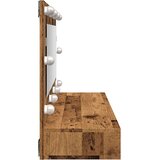  Ormar s ogledalom i LED-om Staro drvo 90x31,5x62 cm | shoptok.hr