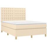  box spring s madracem LED krem 140x190 cm od tkanine | shoptok.hr