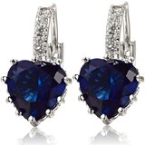  Naušnice Silver Heart - Tamnoplava KP25919 | Shoptok.si