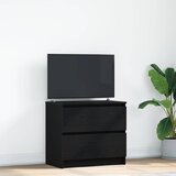 Furnova TV omarica črna 60x35x54 cm inženirski les, (21922549) Cene