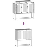vidaXL Komoda antracitna 100,5x39x107 cm hladno valjano jeklo | Shoptok.si