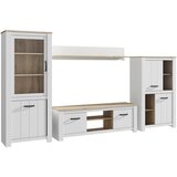 Modern Living Visoka Komoda Elara, Bela, Barva Hrasta | Shoptok.si