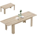 HOMCOM Jedilna miza iverna plošča 260D x 90Š x 76,6V cm hrast, (5000242595) | Shoptok.si