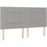Maison Chic Posteljno vzglavje - Vzglavna omarica 4 kosa svetlo siv 80x5x78/88 cm blago, (22077431) Cene