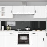  Kuhinjski zid 2 pcs Crna 120 x 50 cm Staklo otporno na udarce | Eponuda.com