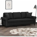  Trosjed s ukrasnim jastucima crni 180 cm baršunasti | shoptok.hr