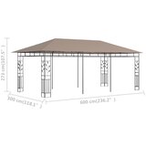  Sjenica s mrežom protiv komaraca 6x3x2,73 m smeđe-siva 180 g/m² | shoptok.hr