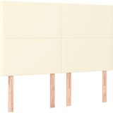  Posteljni okvir z vzglavjem krem 140x200 cm umetno usnje, (20738737) | Shoptok.si