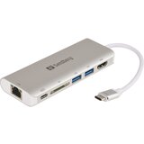 Sandberg pretvornik USB-C Dock HDMI + LAN + SD + USB 136-18 | Shoptok.si