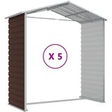  Vrtna kućica smeđa 191x470x198 cm pocinčani čelik | shoptok.hr