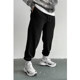 Dewberry 84184 3 Thread Mens Sweatpants-BLACK Cene